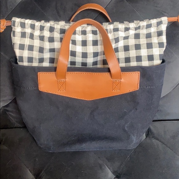 Madewell canvas gingham tote ๐ EUC - Picture 5 of 6